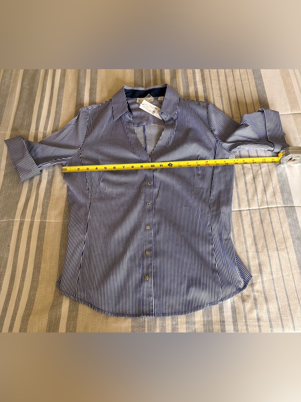 Classic Blue Stripe Button-Up Shirt